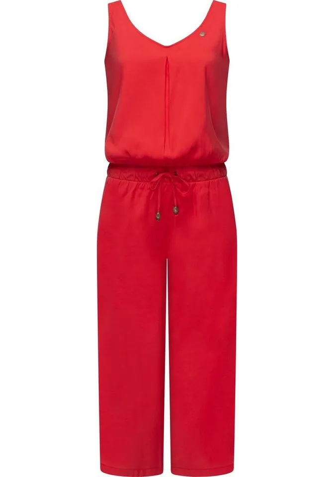 ragwear ragwear Jumpsuit Suky schicker, langer Damen Overall mit Tunnelzug, Rot, – Produktbild 1 von 2