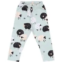 Walkiddy Baby Leggings GOTS zertifiziert – Bio-Baumwolle, Hellgrün mit Schafmotiv, elastischer Bund, weich & bequem, alltagstauglich | Walkiddy – Produktbild 1 von 1