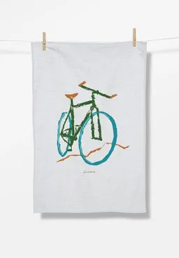 GreenBomb GREENBOMB Bike Brush Tea Towel - Praktisches Geschirrtuch aus Bio-Baumwolle / hochwertiger Print / Fair & Vegan – Produktbild 1 von 1
