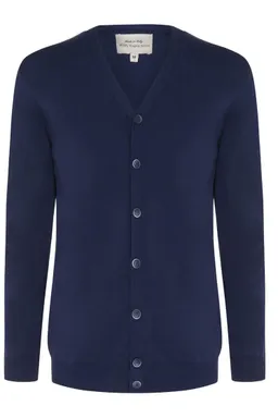 Will's Vegan Store Will's Vegan Store Herren vegan Strickjacke Recycelt Dunkelblau – Produktbild 1 von 1