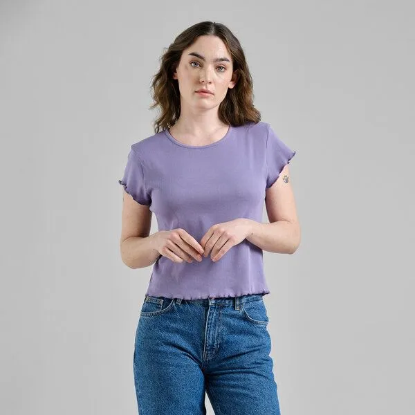 Dedicated DEDICATED Damen T-Shirt - Rib Top Ven, Purple haze, – Produktbild 2 von 3