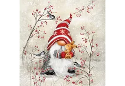 Ambiente Luxury Paper Products Papierserviette, Servietten Papier 33x33cm 3-lagig mit Weihnachtswichtel Motiv 20 Stk. – Produktbild 1 von 1