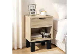HOMCOM HOMCOM Nachttisch Nachttisch, Nachtschrank mit Schublade, offenes Fach, Eiche (Nachtschrank, 1-St., Nachtkommode), für Schlafzimmer, Wohnzimmer, Eiche, 35 x 26 x 50 cm – Produktbild 1 von 1
