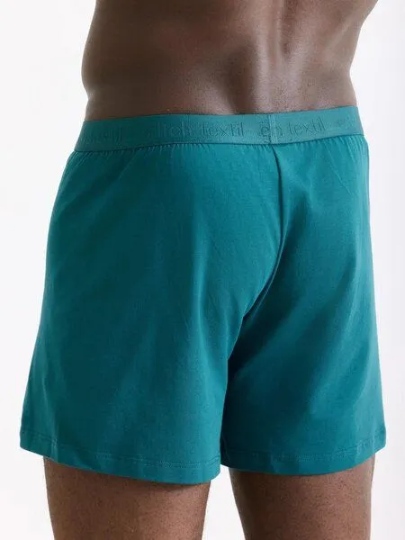 erlich textil erlich textil Casual Cotton Boxers, weite Boxershorts aus Bio-Baumwolle, made in Europe, Petrolblau, – Produktbild 4 von 6