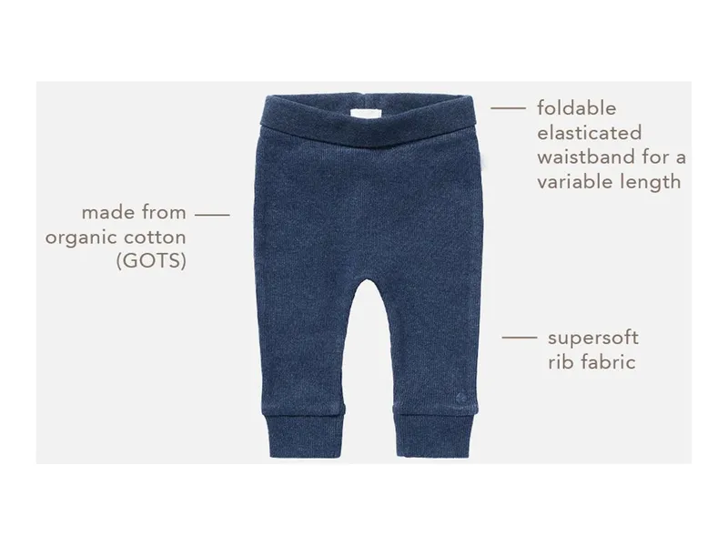 Noppies Nabelbundhose Naura navy melange rip Gr. 62, Blau, – Produktbild 2 von 2