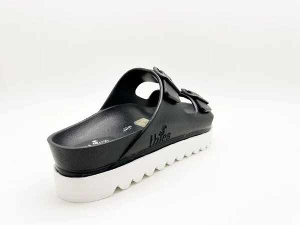 thies Vegane Ecofoam Plateau Sandale von thies ® aus recyceltem EVA, Black (schwarz), – Produktbild 4 von 4