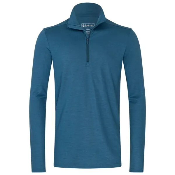 Kaipara - Merino Sportswear Kaipara - Merino Sportswear URBAN Merino Zip-Neck Slimfit 200 Herren, Light petrol, – Produktbild 1 von 1