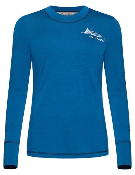 Vaude VAUDE T-Shirt Women's Monviso Wool LS T-Shirt II, Shore blue, – Produktbild 1 von 4
