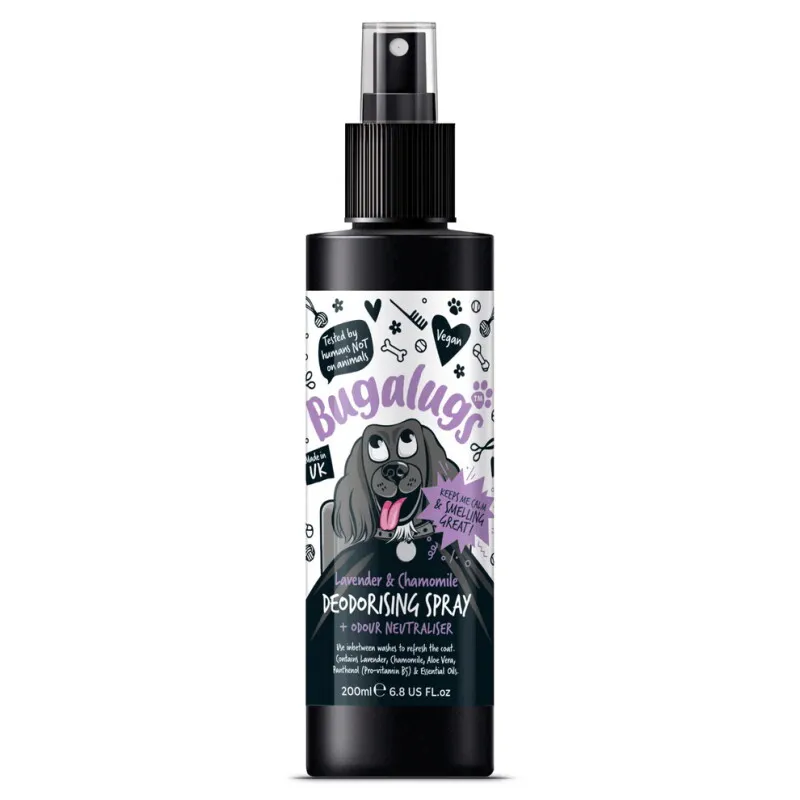 Bugalugs Bugalugs Lavendel & Kamille Hundedeodorant Beruhigender Duft mit Aloe Vera & Pro-Vitamin B5 Vegan & pH-neutral – Produktbild 1 von 2