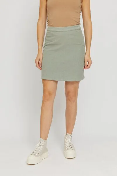 Mazine Mazine Kurzer Rock - Noda Skirt - aus Bio-Baumwolle, Grün (seagrass), – Produktbild 1 von 4