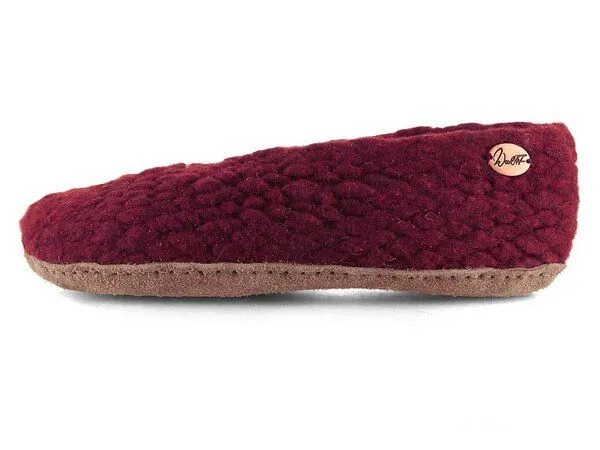 WoolFit WoolFit Handgewebte bunte Hausschuhe "Woolies" aus Wolle für Damen, Rot, – Produktbild 4 von 4