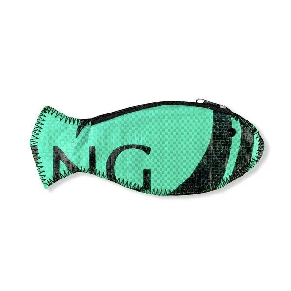 Beadbags Beadbags Fisch Geldbörse Ri80 recycelter Reissack, Dunkelgrün, – Produktbild 1 von 2