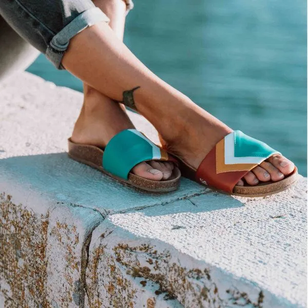 Fünve Fünve Vegane Slides mit Fußbett | Damen, Sunset (braun), – Produktbild 4 von 4
