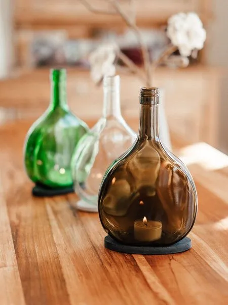 MaBe MaBe Weinwindlicht aus dem fränkischen Bocksbeutel - was für eine tolle Form, Oliv, – Produktbild 3 von 4