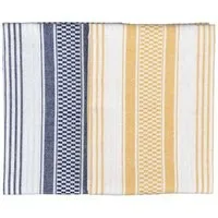 El Puente El Puente Geschirrtücher 2er-Set | Fair Trade & Handmade aus Indien, Blau,gelb,weiß, – Produktbild 1 von 1