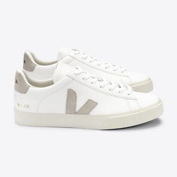 Veja Veja Sneaker Damen - Campo Chromefree, Weiß (extra white natural suede), – Produktbild 1 von 6