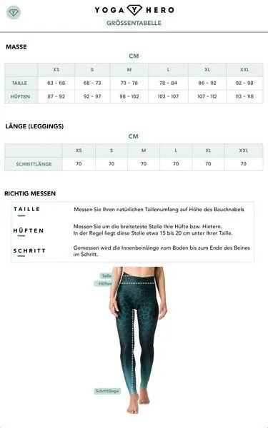 Yoga Hero Yoga Hero Yoga High Waist Leggings Damen Yogahose, Green leopard (grün), – Produktbild 4 von 4