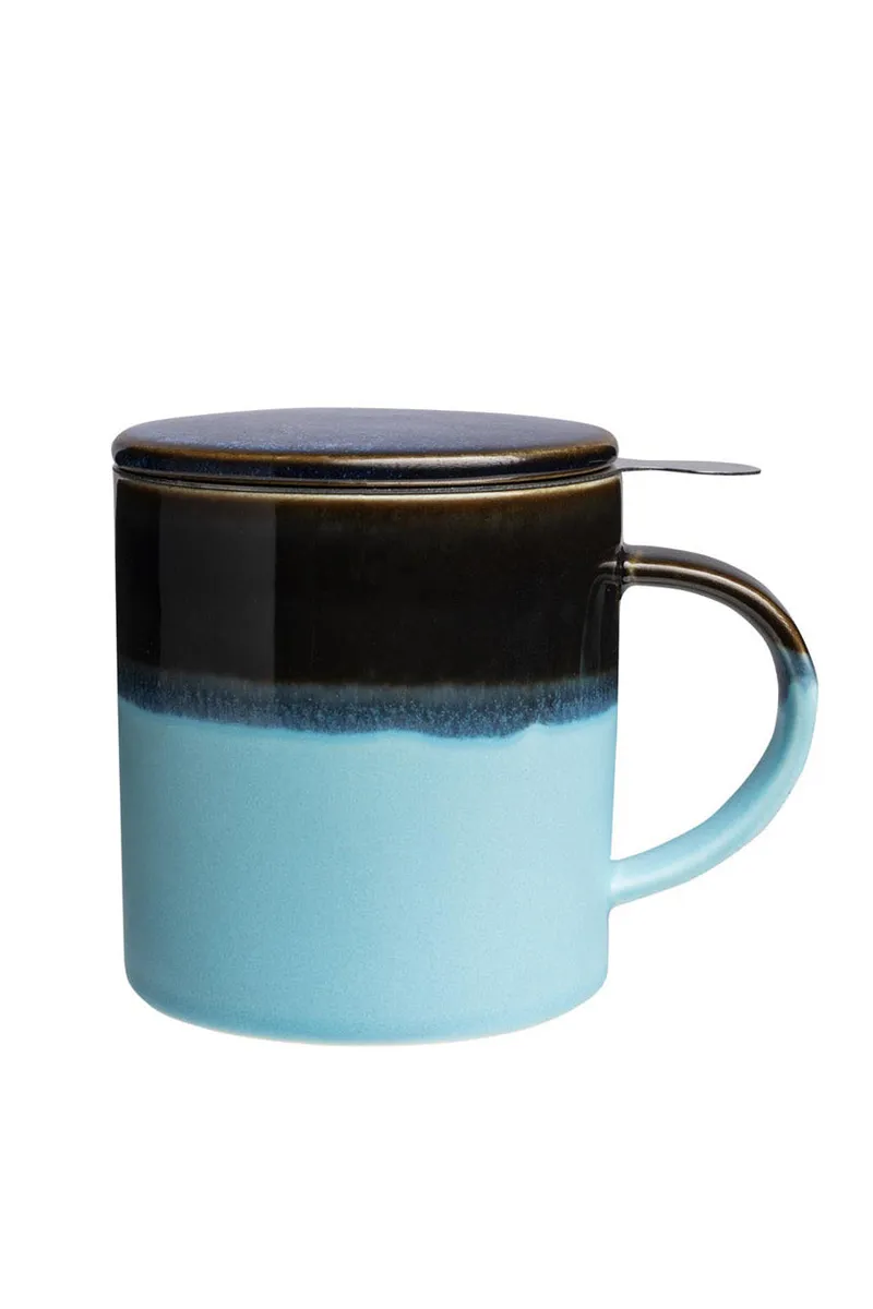 Tranquillo Tranquillo Tasse mit Teesieb INDUSTRIAL 410 ml, Blau, – Produktbild 6 von 6