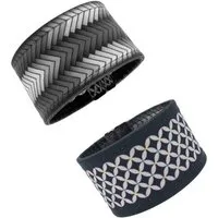 Seegarn Seegarn Wende-Armband 4cm, Grafisch (schwarz) / profil (grau), – Produktbild 1 von 1
