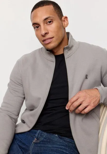 recolution Herren Sweatjacke aus Bio-Baumwolle - CAMPHOR - recolution, Greige (grau), – Produktbild 1 von 4