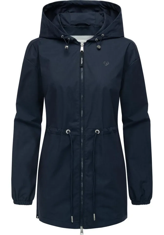 ragwear ragwear Outdoorjacke Monadissimo B Leichte Kapuzenjacke mit Taillenzugband, Blau, – Produktbild 2 von 5