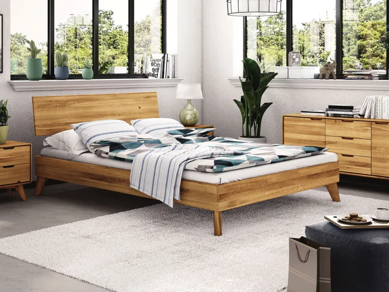 allnatura allnatura Massivholzbett "Tario" - Schnäppchen 2127-03304 | Kernbuche geölt | 90x200 cm | ohne Kopfteil, Kernbuche geölt, – Produktbild 2 von 2