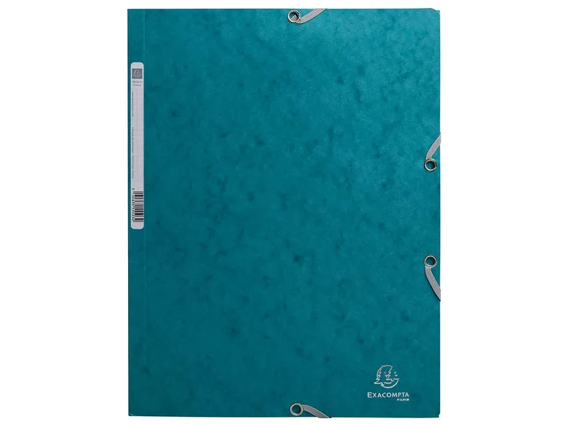 Exacompta 25 Exacompta Sammelmappen "Skandi", 400 g/m², DIN A4, Gummizug, 3 Klappen, pazifikblau – Produktbild 1 von 1