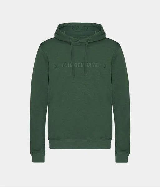 Copenhagen Bamboo Grüner Bambus-Kapuzenpullover mit Logo – Produktbild 1 von 4