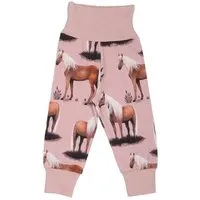 Walkiddy Baby Krabbelhose GOTS zertifiziert – Rosa mit Pferdemotiven, weich & bequem | von Walkiddy – Produktbild 1 von 1