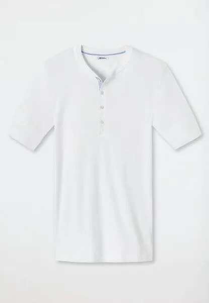 Schiesser Schiesser Shirt kurzarm weiß | Doppelripp | Revival Karl-Heinz, Weiss, – Produktbild 4 von 4