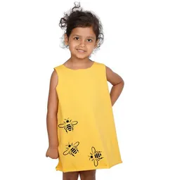 HANDGEDRUCKT HANDGEDRUCKT "Bienen" Kinder Biokleidchen (kbA) – Produktbild 1 von 1