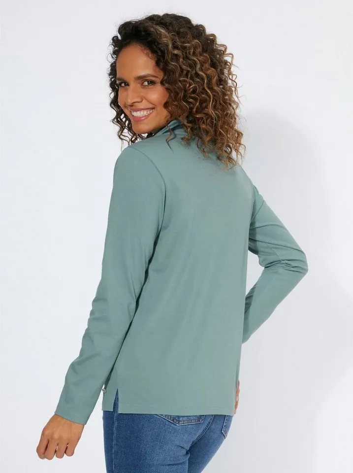 Witt Witt Sweater Sweatshirt Langarm Jersey, Grün, – Produktbild 2 von 4