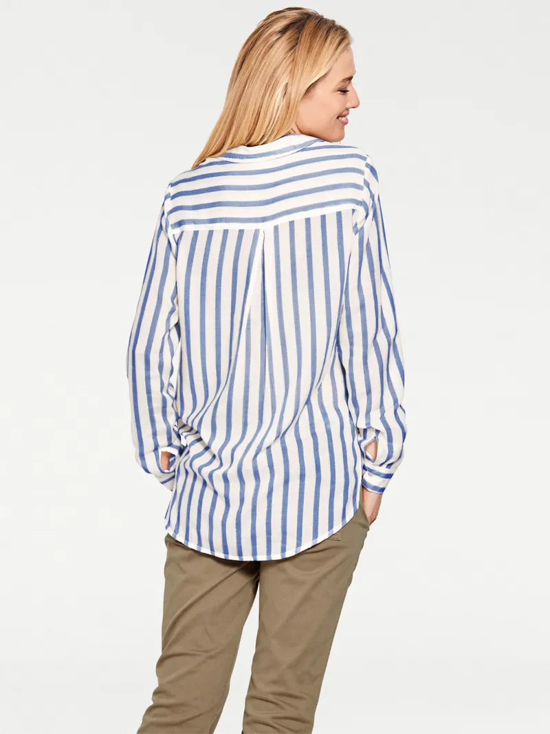 heine Hemdbluse bleu-ecru, Bleu-ecru, – Produktbild 1 von 2