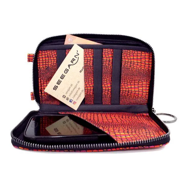 Seegarn Seegarn-Täschle / 2in1 Handy-Tasche und Geldbeutel (MB05), K2 - kette schwarz, – Produktbild 4 von 4