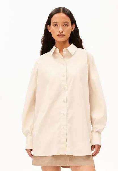 ARMEDANGELS ARMEDANGELS BARREL SLEEVE POPLIN Damen Bluse aus Bio-Baumwolle, Pale peach, – Produktbild 1 von 4