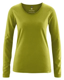 HempAge Hempage Damen vegan Langarm T-Shirt Farn Grün – Produktbild 1 von 1
