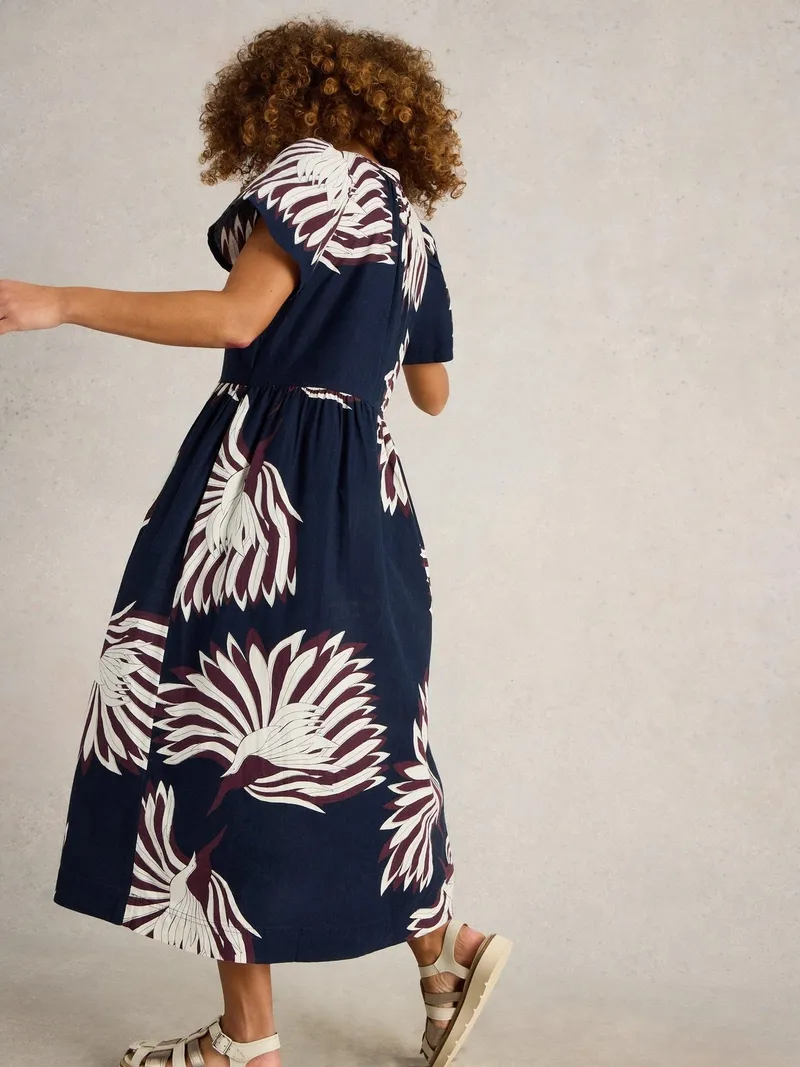 White Stuff White Stuff Kleid Clove aus Leinenmischung, Marine print, – Produktbild 4 von 4