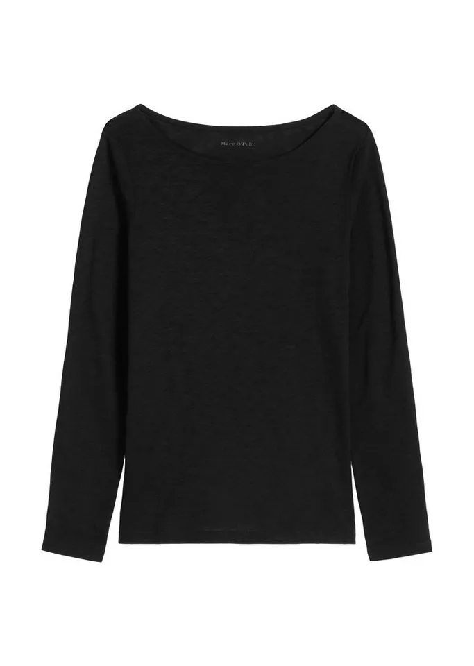 Marc O'Polo Marc O'Polo Longsleeve regular aus Organic Cotton, Schwarz, – Produktbild 5 von 5
