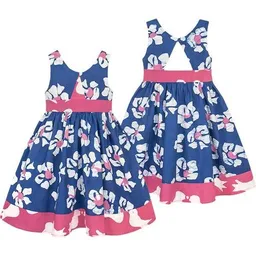 Global Mamas Global Mamas Bio Twirl Kleid - Tropics - Blau – Produktbild 1 von 1