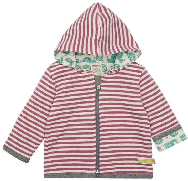 loud + proud loud + proud Babys & Kinder Wendejacke, GOTS-zertifiziert, Grape (rosa), – Produktbild 1 von 3