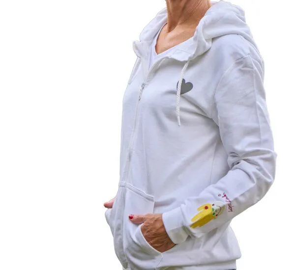Lefti Links Lefti Links Erwachsenen Hoodie, Weiss, – Produktbild 3 von 5