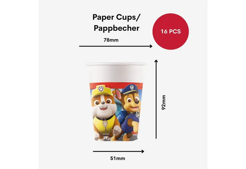 Procos Einweggeschirr-Set Paw Patrol Partygeschirr Set 52-tlg Kindergeburtstag Rescue Heroes, 16 Personen, Bunt, – Produktbild 3 von 5