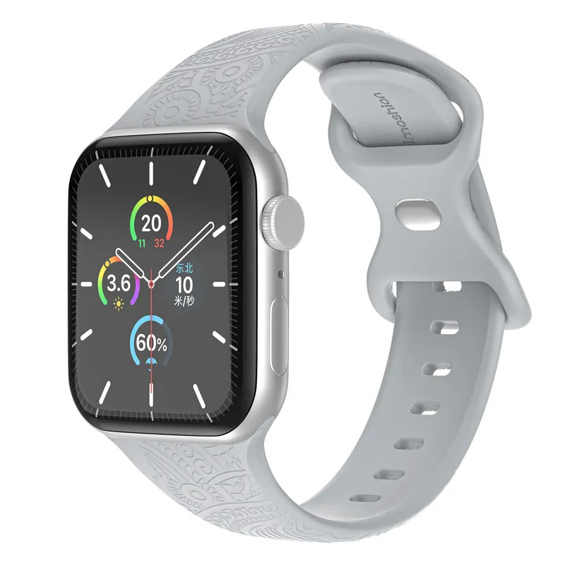 imoshion imoshion Mandala Silikonarmband für Apple Watch | 38/40/41/42 mm, Grau, – Produktbild 1 von 1