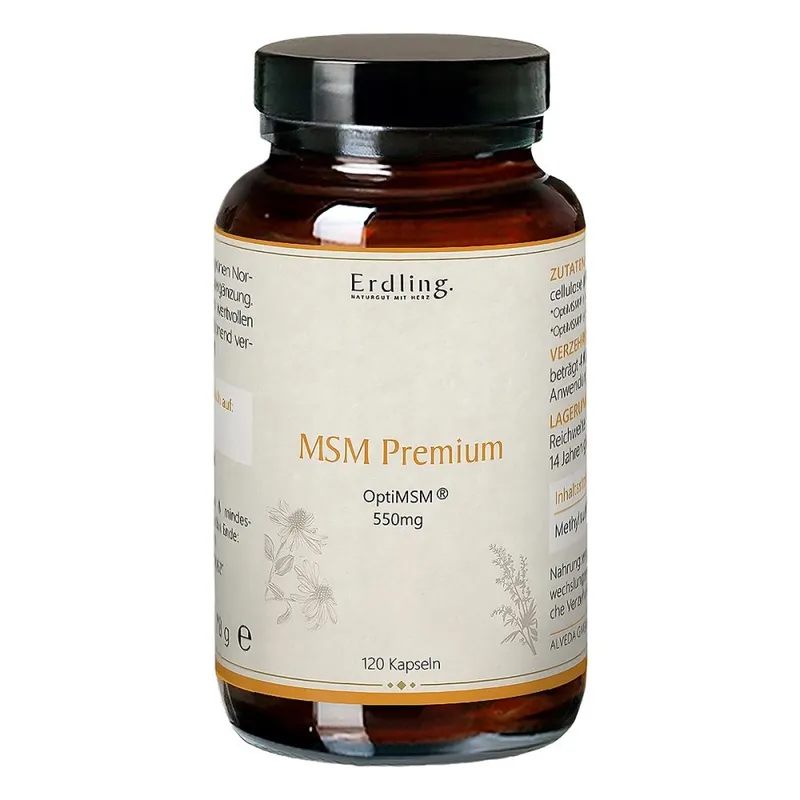 Erdling Erdling MSM Premium OptiMSM organischer Schwefel Kapseln – Produktbild 1 von 1