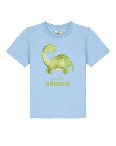 watabout.kids watabout.kids T-Shirt Kinder Dinosaurier 04 Großer Bruder, Blue soul, – Produktbild 1 von 2