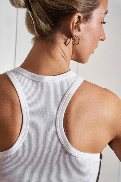 Soulwear Soulwear Top Ribbed aus Bio-Baumwolle, Weiss, – Produktbild 3 von 4