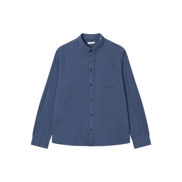 KnowledgeCotton Apparel KnowledgeCotton Apparel Flanellhemd- Elder Regular Fit - aus Biobaumwolle, Blau (estate blue), – Produktbild 1 von 3