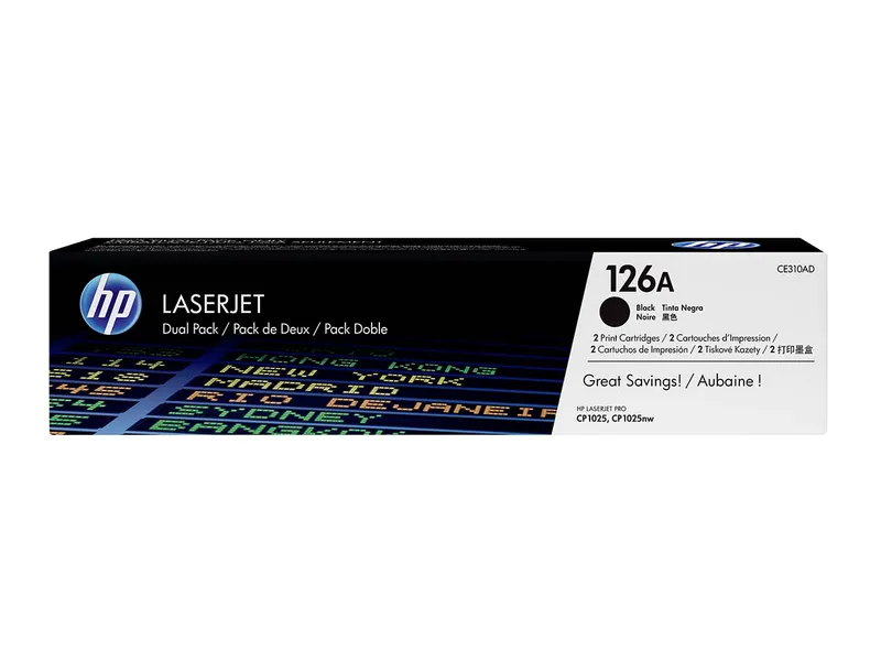 Hewlett Packard hp 2-er Set Druckkassetten CE310AD schwarz – Produktbild 1 von 1