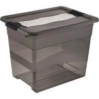 Keeeper keeeper Kristallbox "Cornelia" 39,5 x 29,5 x 30 cm, 24 l, crystal grey transparent – Produktbild 1 von 1