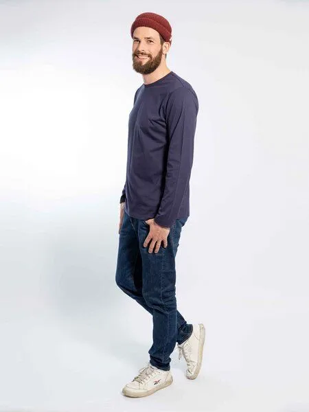 KAYA&KATO KAYA&KATO Longsleeve FARO Langarmshirt, Blau, – Produktbild 2 von 4